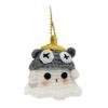 Halloween Crochet Ghost Ornament Cute Handmade Knitted Frog/Cat/Spider/Strawberry Ghost Hanging Decoration for Car Rearview Mirror Bag Charm