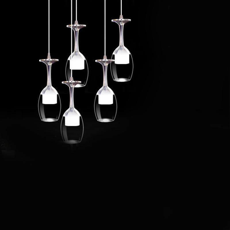LED Modern Minimalist Creative Wine Glass Ceiling Light Pendant Lamp Fixture Lighting Chandelier