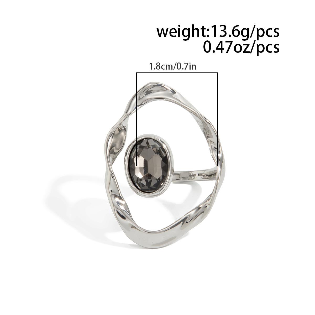 

Набір акрилових кришталевих кілець Геометричне квадратне металеве кільце Модні ювелірні вироби для жінок Розкішний стиль Кільця, що складаються один на одного Аксесуар для повсякденного носіння та особливих випадків