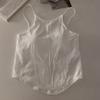 Women's Padded Cami Tank Top Double Lined Spaghetti Strap Basic Undershirts with Built in Bra Slim Fitted Summer Going Out