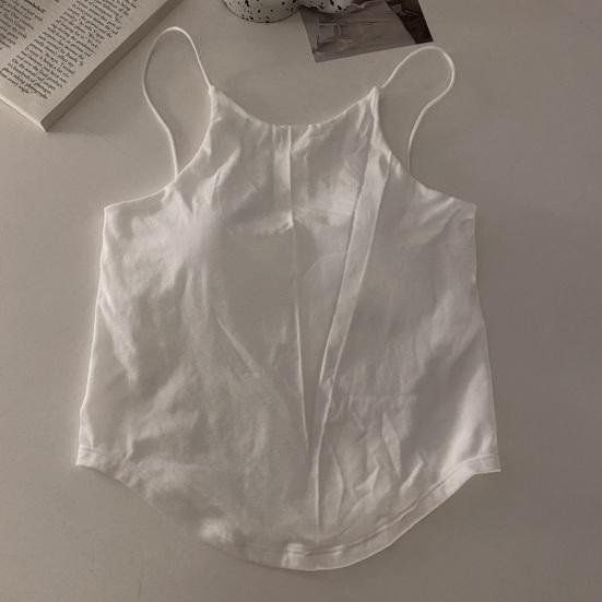 Women's Padded Cami Tank Top Double Lined Spaghetti Strap Basic Undershirts with Built in Bra Slim Fitted Summer Going Out