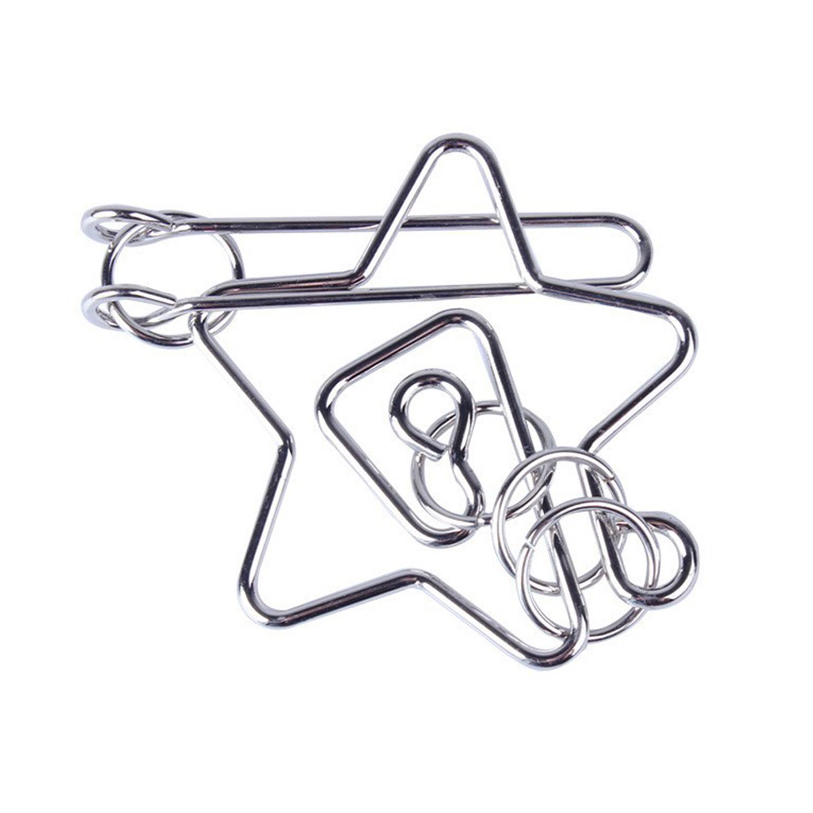 

Связанные металлические кольца IQ Brain Teaser Puzzle Fidgets Toy Unlocked Links Сенсорная образовательная игрушка для взрослых и детей Игра для развития интеллекта B