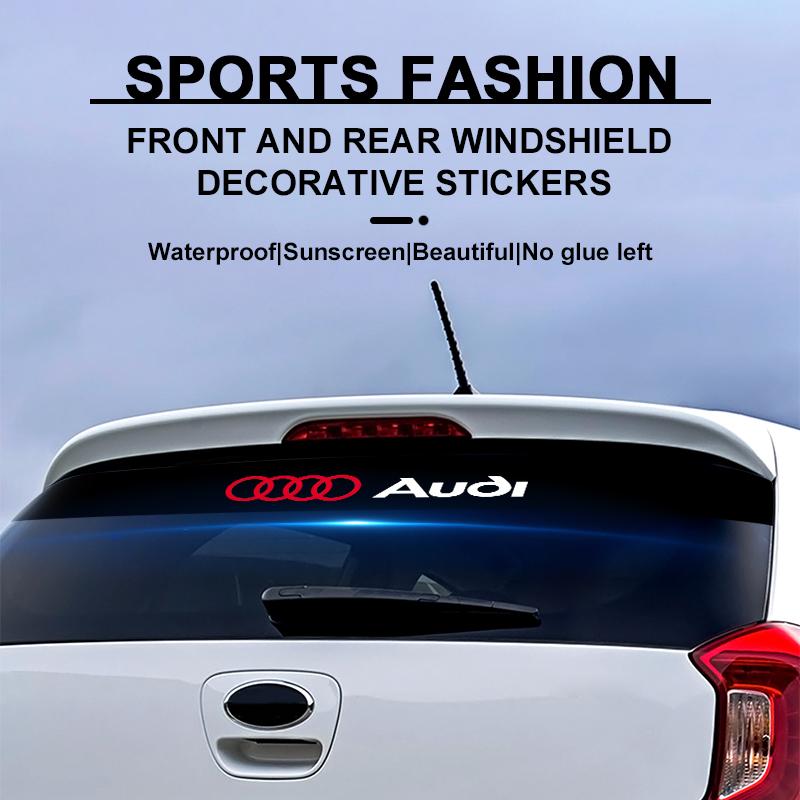 1Pcs Car Front Windshield Emblem Stickers Front and Rear Decorative For Audi S8 TT A4L A6L RS3 RS4 RS5 RS6 C6 S3 S4 S5 S6 S8 A7 A8 A3 A4 A5 Q3 Q5 Q7