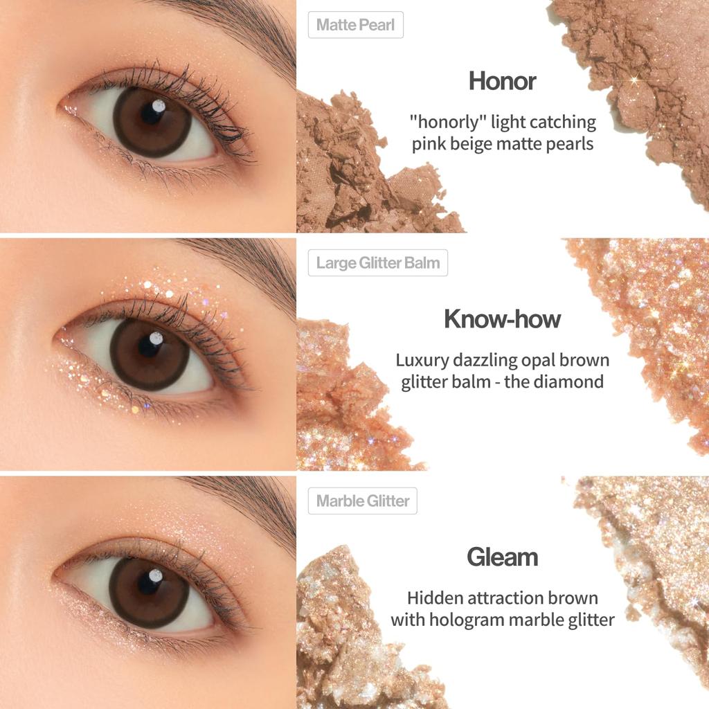 Unleashia Glitterpedia Eyeshadow 2 All of Brown Glitterpedia Eye Palette Palette Eye Makeup Point Makeup Vegan Cosmetics Korean Cosmetics [UNLEASHIA]