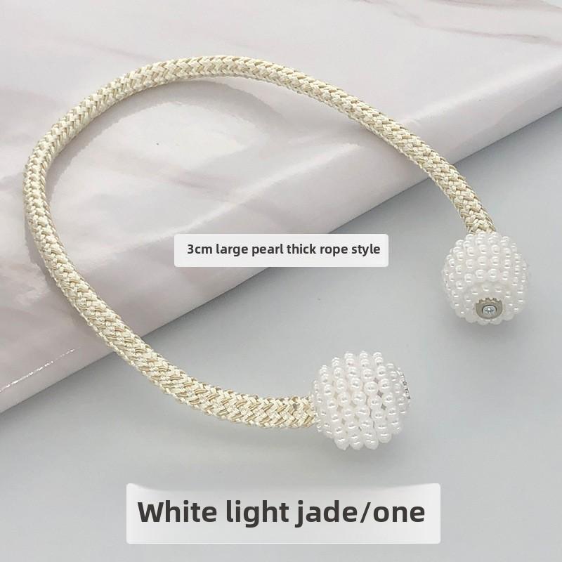 Wholesale Large Thick Rope Pearl Curtain Ties Magnetic TieSimple Tie Rope Decorations Curtain Buckles