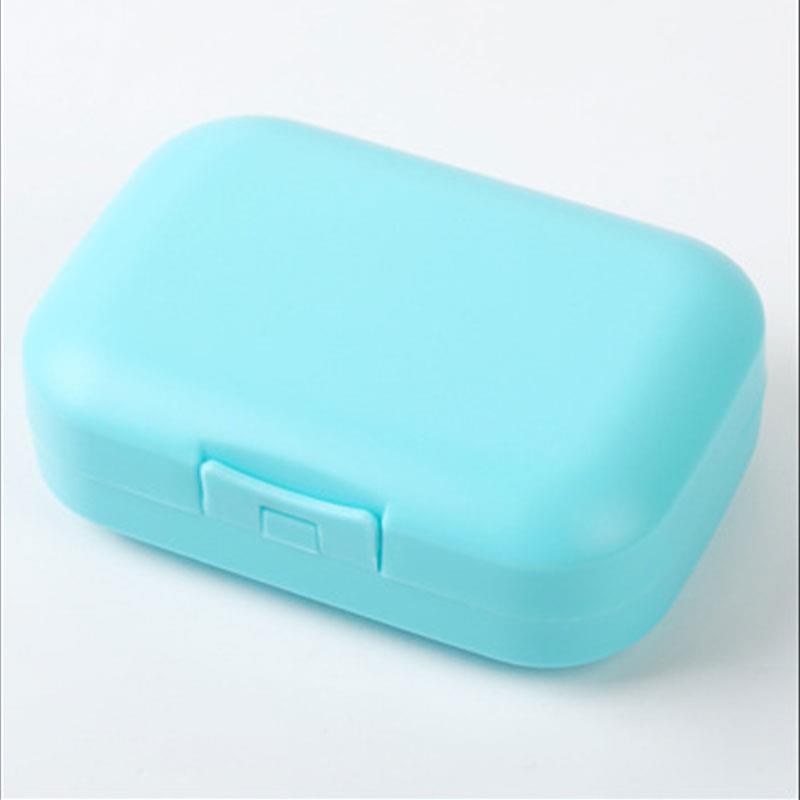Portable Travel Soap Box Drain Box Waterproof Soap Case Sealed Soap Box Candy Color Soap Organizer for Bathroom Home El