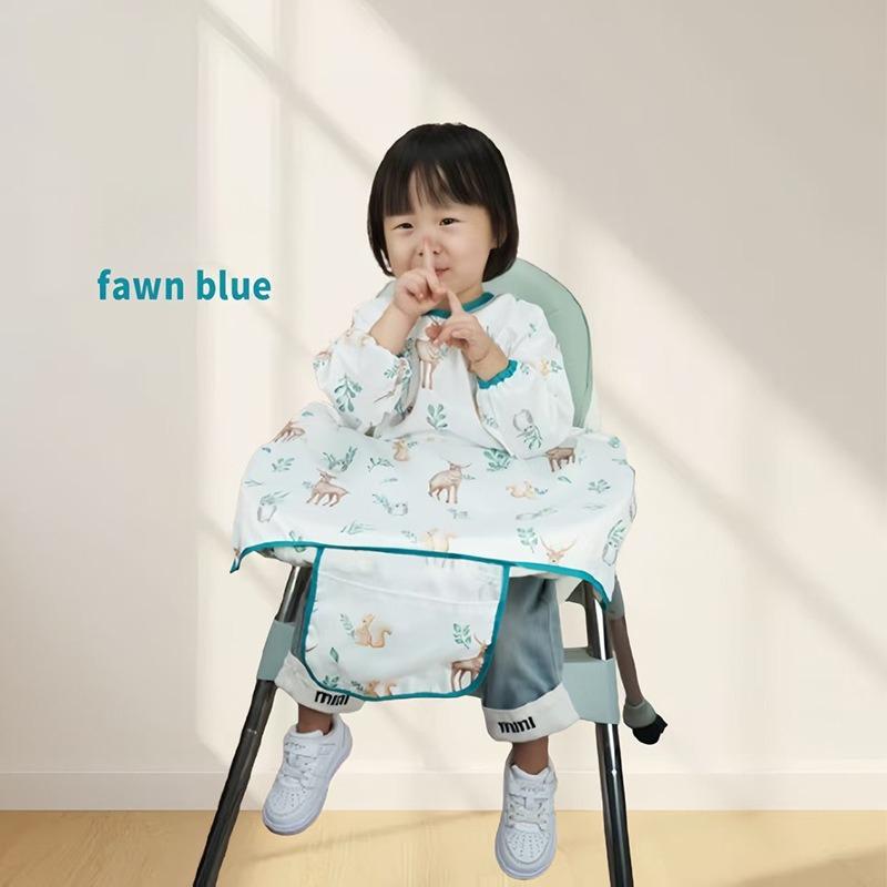 New Children's Integrated Sleeveless Dining Chair Cover Baby Eating Bib Waterproof Oil Resistant Quick Drying Baby Cover Apron
