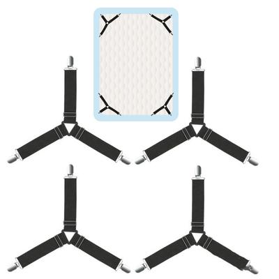 4pcs Elastic Bed Sheet Holder Straps Multipurpose Adjustable Sheet Stays Keepers for Sheets