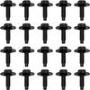 20PCS M6-1.0 Hex Head SEMS Body Bolts, Vehicle Bumper Splash Shield Screws Fastener Kit, Automotive Body Under Cover Hood Bolts Kit, Universal for