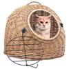 VidaXL Cage de transport pour chats 60x45x45 cm Saule naturel