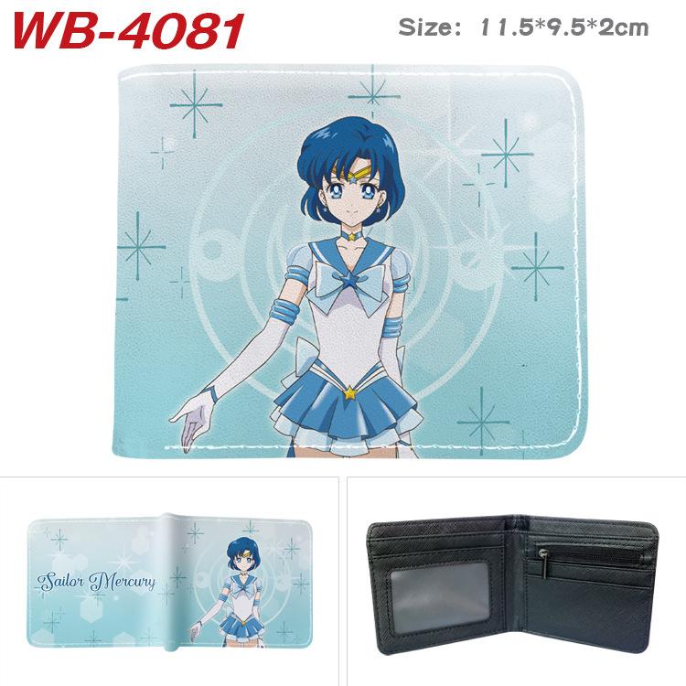 Sailor Moon Coin Purse Full Color Print Short Card Holder Anime Wallet for Men Women 1pcs