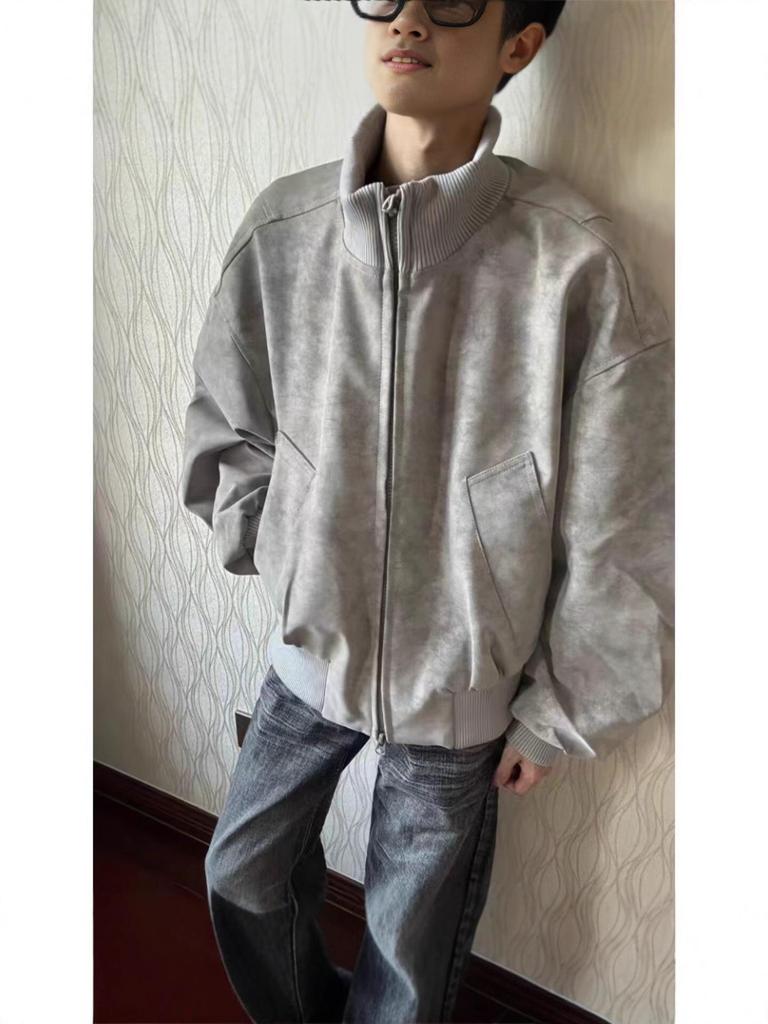 2025 Men's Trendy Loose Baseball Jacket - Spring/Autumn Casual American Fashion for Couples
