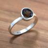 Smoky Topaz 925 Sterling Silver  Ring,  Round Gemstone Handamde Women Statement Ring Jewelry