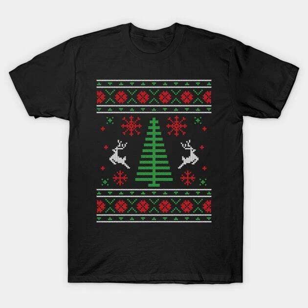 Knitted Pattern Ugly Christmas Sweater Made in Australia T-Shirt S