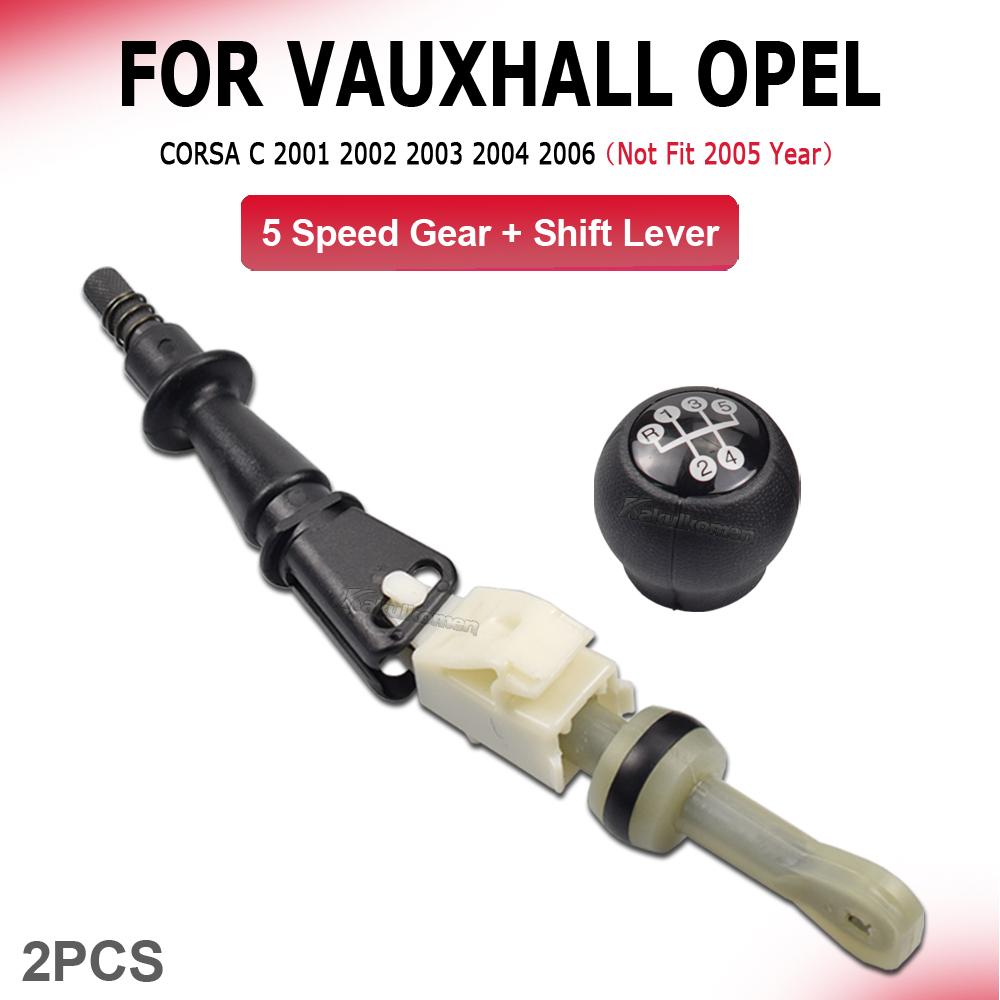 5 Speeds Gear Shifter Knob Stick Head Lever Handle Replacement For Vauxhall Opel Corsa C 2001 2002 2003 2004 2006