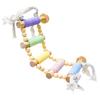 5/8/10 Steps Bird Cotton Rope Ladder Hanging Wood Bird Perch Safe Parrot Climbing Toy  Cockatiels