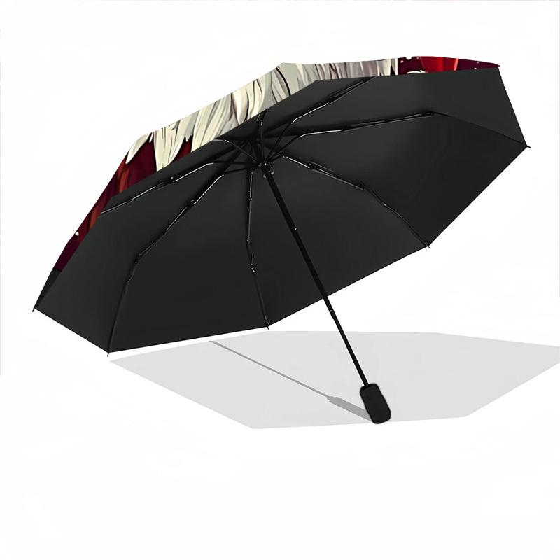 1pc Eagle Christmas Automatic Folding Umbrella - Compact 8-Rib Design, Durable Plastic & Iron, Lightweight for Outdoor Daily Use112