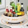 360 Rotating Tray Kitchen Storage Containers for Spice Jar Snack Food Tray Bathroom Storage Box Non Slip Cosmetics Organizer