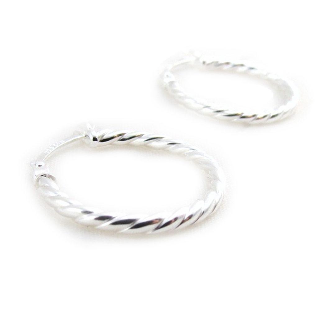 Les Trésors De Lily [J3869] - Créoles Argent 'Chorégraphie' argenté - 20 mm 2 mm