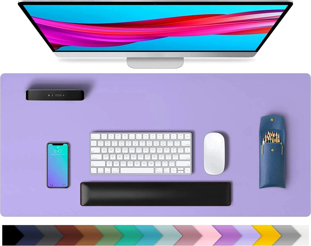 1 יחידות גודל גדול 600*300 מ"מ מגן שולחן משרדי מחצלת עור PU עמיד למים משטח עכבר מקלדת שולחנית משטח שולחן משטח עכבר למשחקים