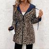 Dame Reversibel Mellomlang Hette Tynn Leopardfôret Trenchcoat Yttertøy