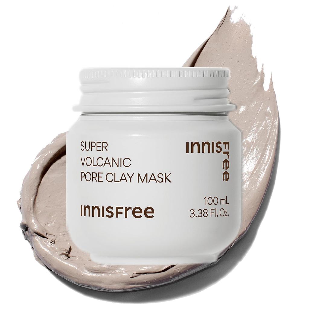 Super Volcanic Pore Clay Mask 100ml Authentique Sensible Grasse Argile Problèmes de Pores Sébum Volcanique Cosmétiques Coréens [Innisfree] - Produit, Peau, Peau, Homme,