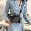 New Fashion Rhinestone Waist Belt Bag Lady Shiny Shoulder Crossbody Bags PU Leather Chest Pack for Women Handbags Xmas Gifts
