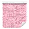Polynesian Geometric Pattern Powder Pink Wallpaper 50x1000