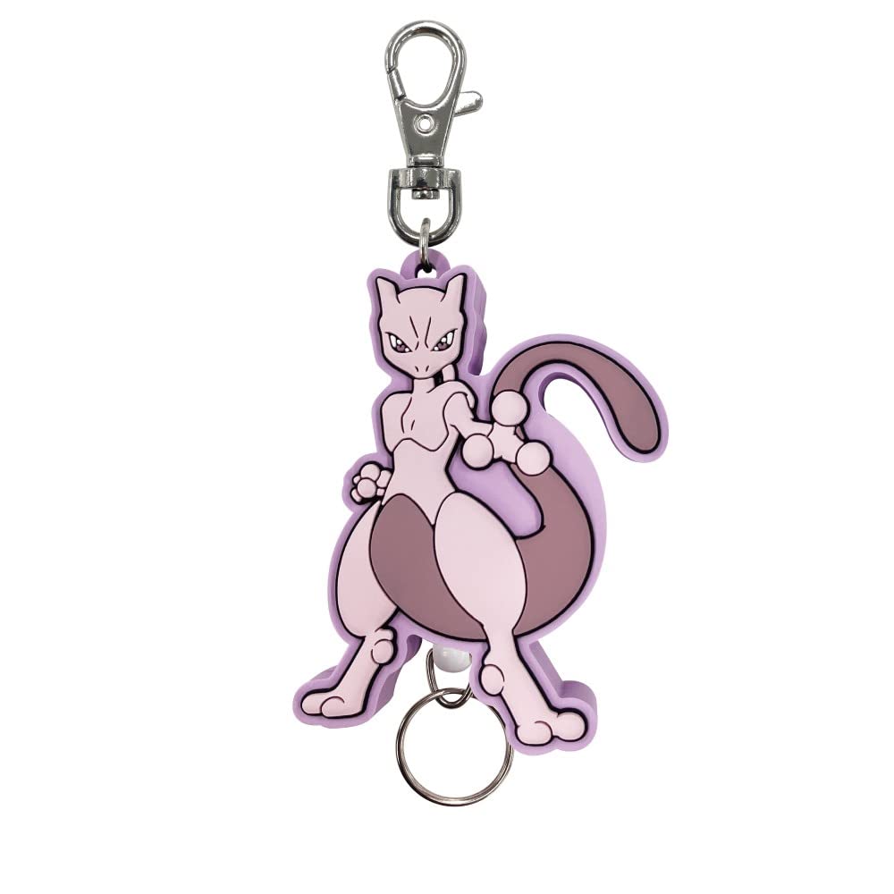 SK Japan Pokemon Rubber Reel Keychain Mewtwo