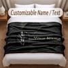 New Holland Printed Flannel Blanket Custom Name Text Soft Warm Throw For Bedroom Holiday Gift