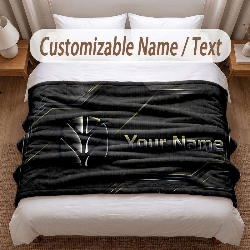 New Holland Printed Flannel Blanket Custom Name Text Soft Warm Throw For Bedroom Holiday Gift