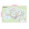 Mappa di Singapore Mappa Stradale Mappa del Terreno Cittadino e del Porto Articoli da Viaggio Poster Decorazioni Immagini Arredamento per la Casa Educazione Culturale