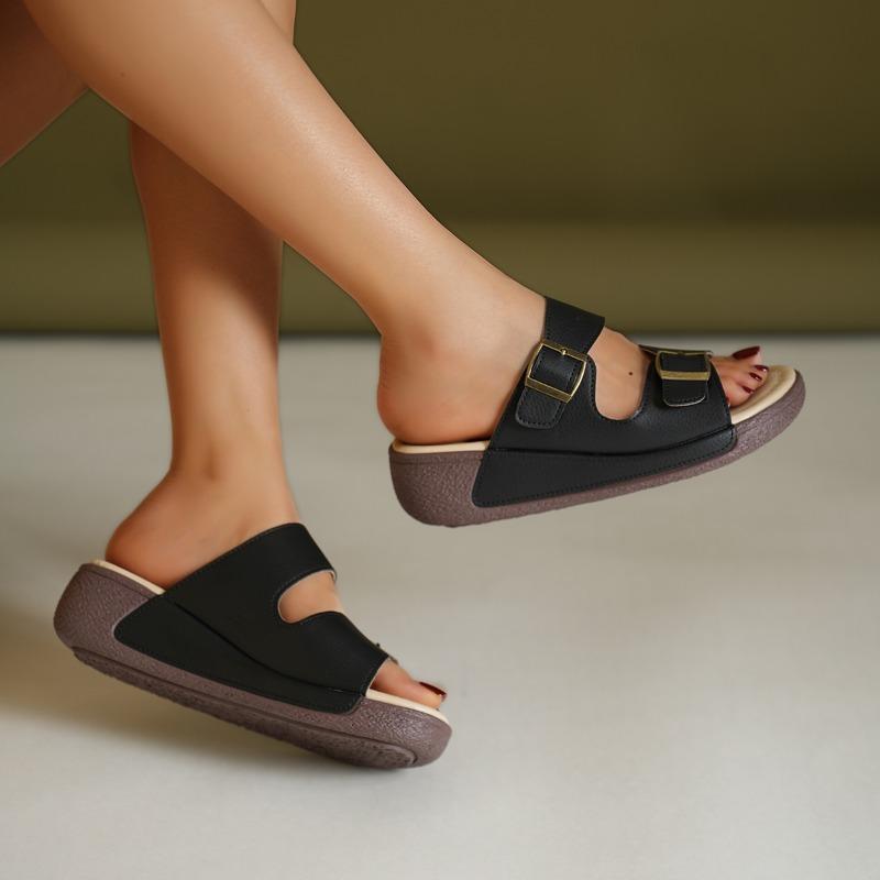 New Female Shoes Ladies' Slippers Platform Summer Soft Slides Retro Concise Slippers Women Summer Shoes Slides Platfor