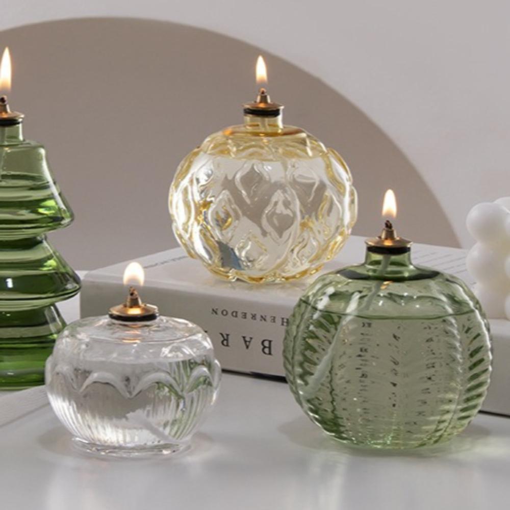 Creative Glass Christmas Tree Candle Holder Room Decoration Candle Holder Home Furnishing HomeDesktop Smoke Free Crispy Oil Lamp