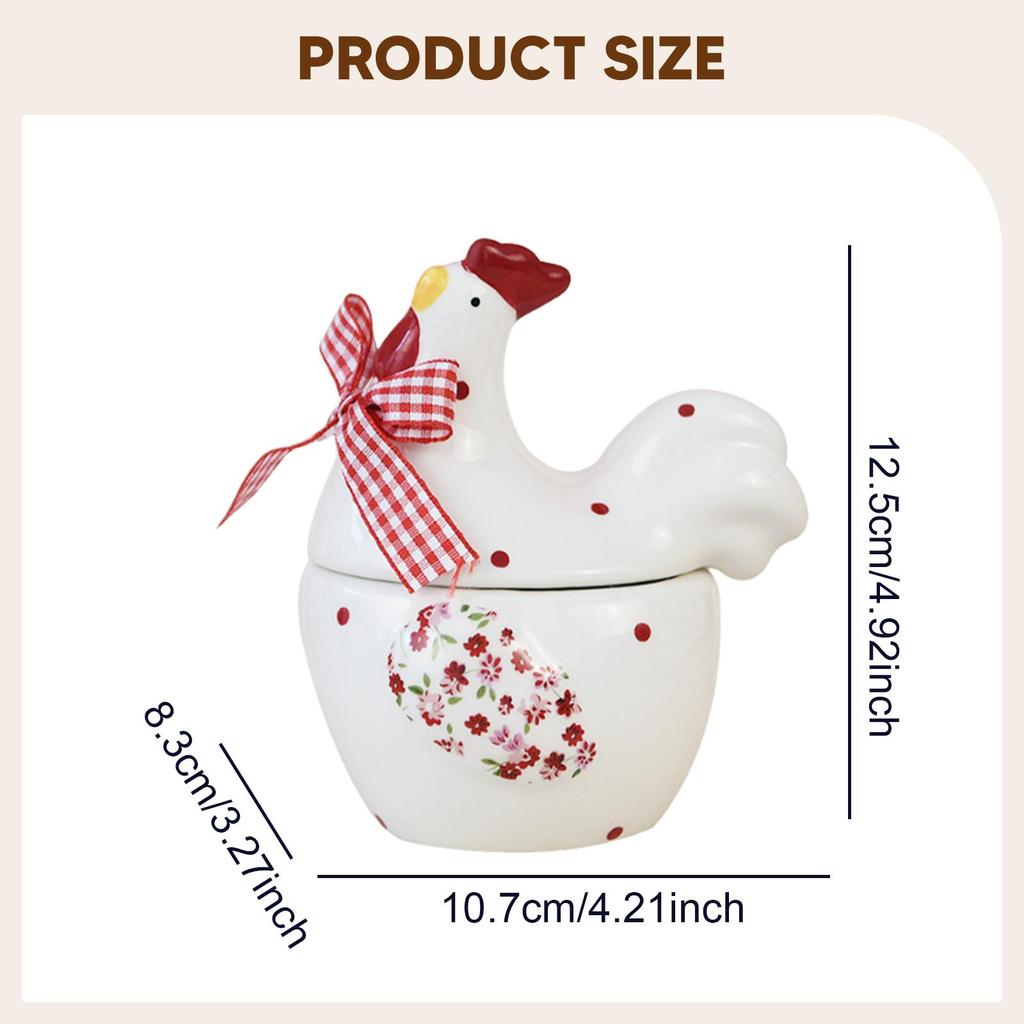 Sugar Bowl Container Easter Decoration Chicken Shaped Seasoning Jar Spice for Coffee Bar