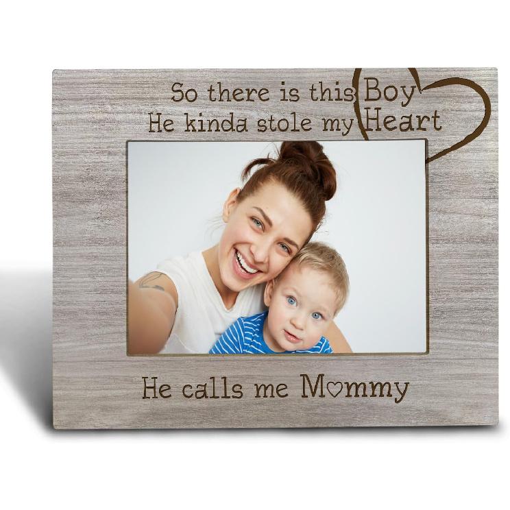 Mom Picture Photo Frames 5x7 - Gifts from Daughter Son for Mother's Day Birthday, Family Picture Frame for Mommy and Me, Wooden Picture Frames