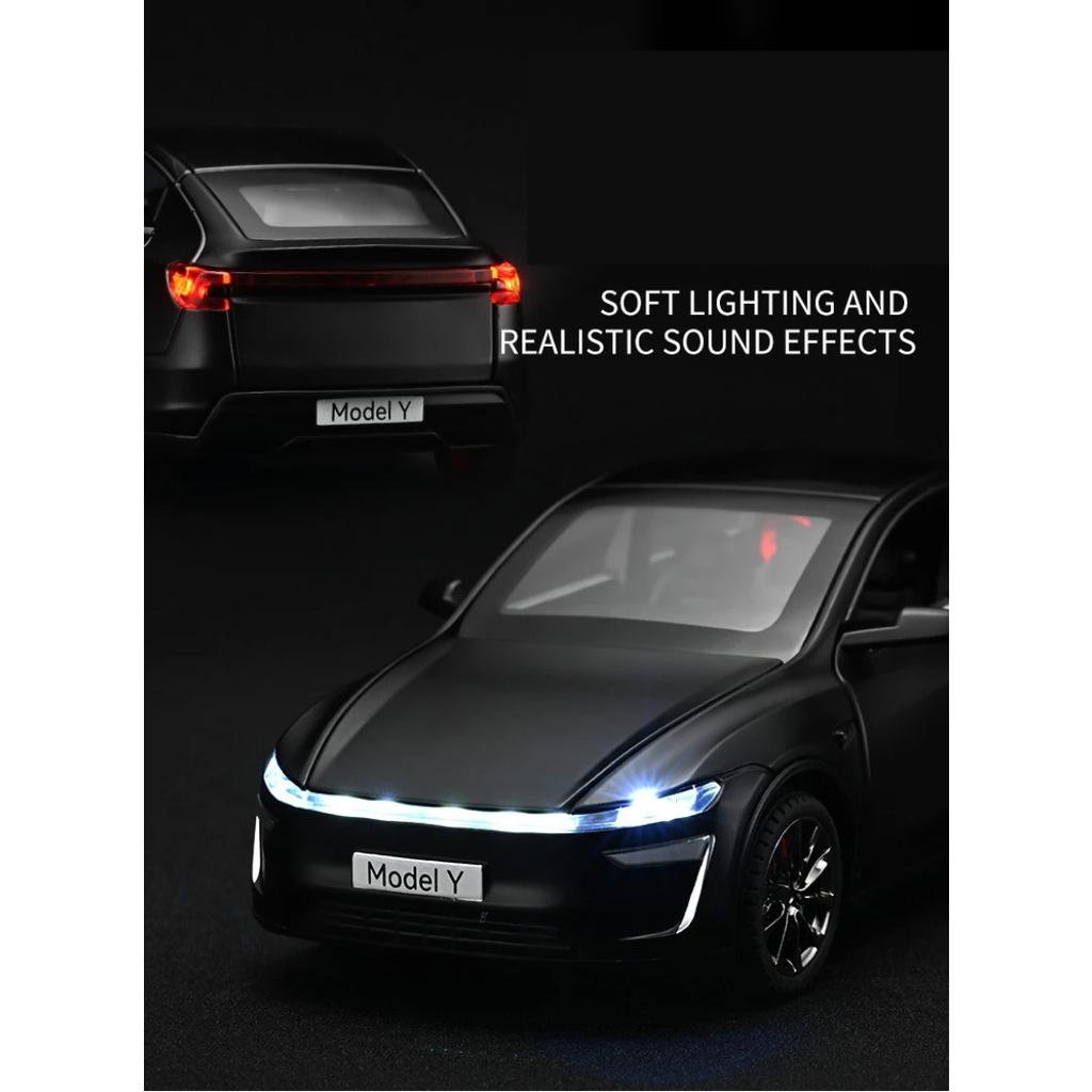 NEU 1/32 Tesla MODEL Y MODELY Legierung Auto Modell Sound und Licht Pull Back Kinderspielzeug Sammlerstücke Geburtstagsgeschenk