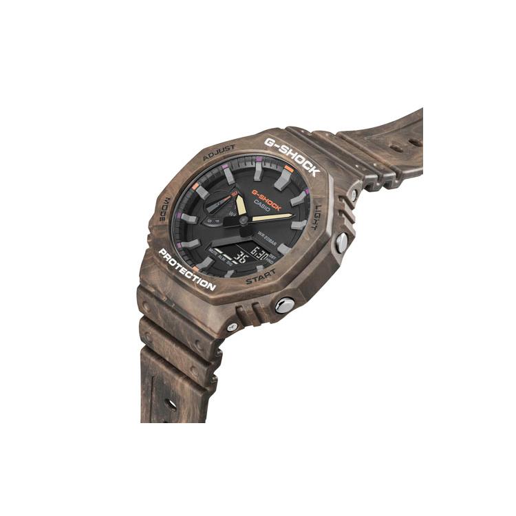 Casio Erkek Sıvı Kristal/Analog Çift Ekran Serisi Kahve Saati GA-2100FR-5APR GA-2100FR-5APR