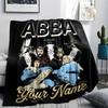 1PC Custom Name ABBA The Movie Patterned Flannel Blanket Suitable For All Seasons for Home Decor Warmth and Comfort Gifts Holiday Present -HE7