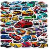 50 Sheets Cool Racing Kids Cartoon Stickers for Suitcase, Car, and Computer - Personality Graffiti Design
