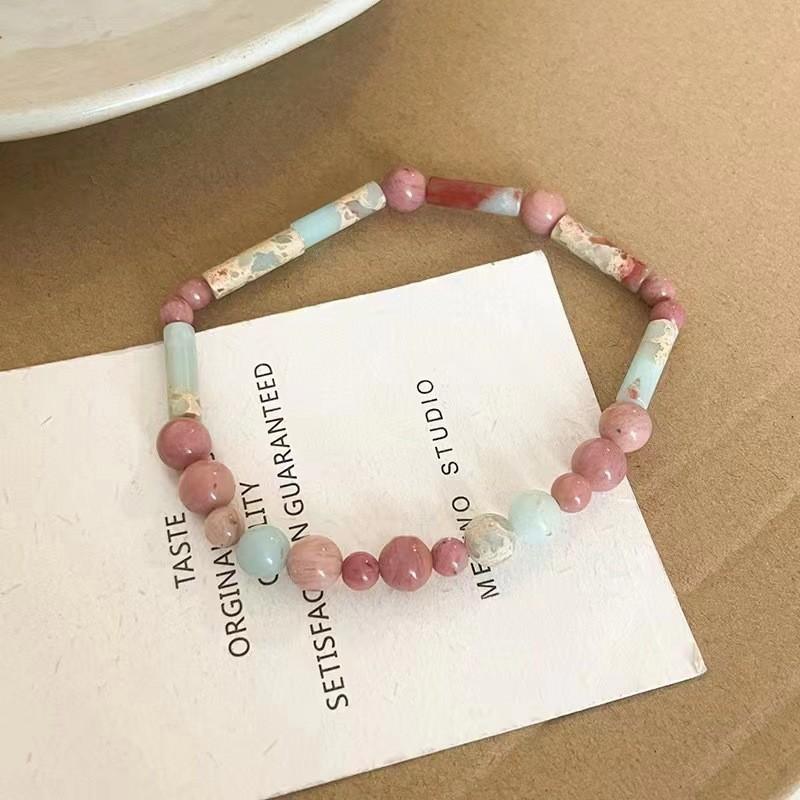 Ceramic Macaron Stylish Sea Shell Beaded Bracelet Womens Sweet Fresh Design Summer