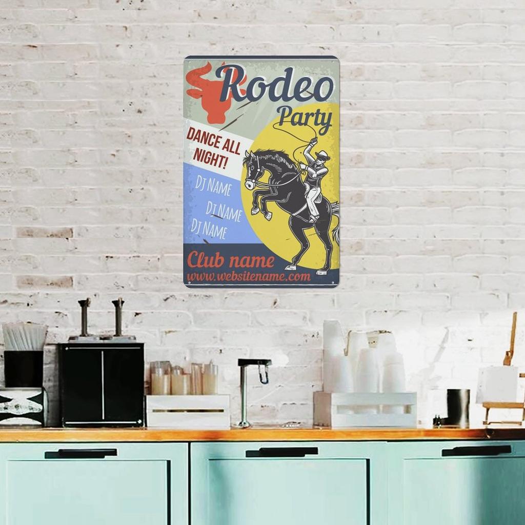 1 Pack Industrial Metal Sign with Weathered Rusted Look for Home Café Garage Decor, Offered In 20x30cm or 30x40cm Sizes