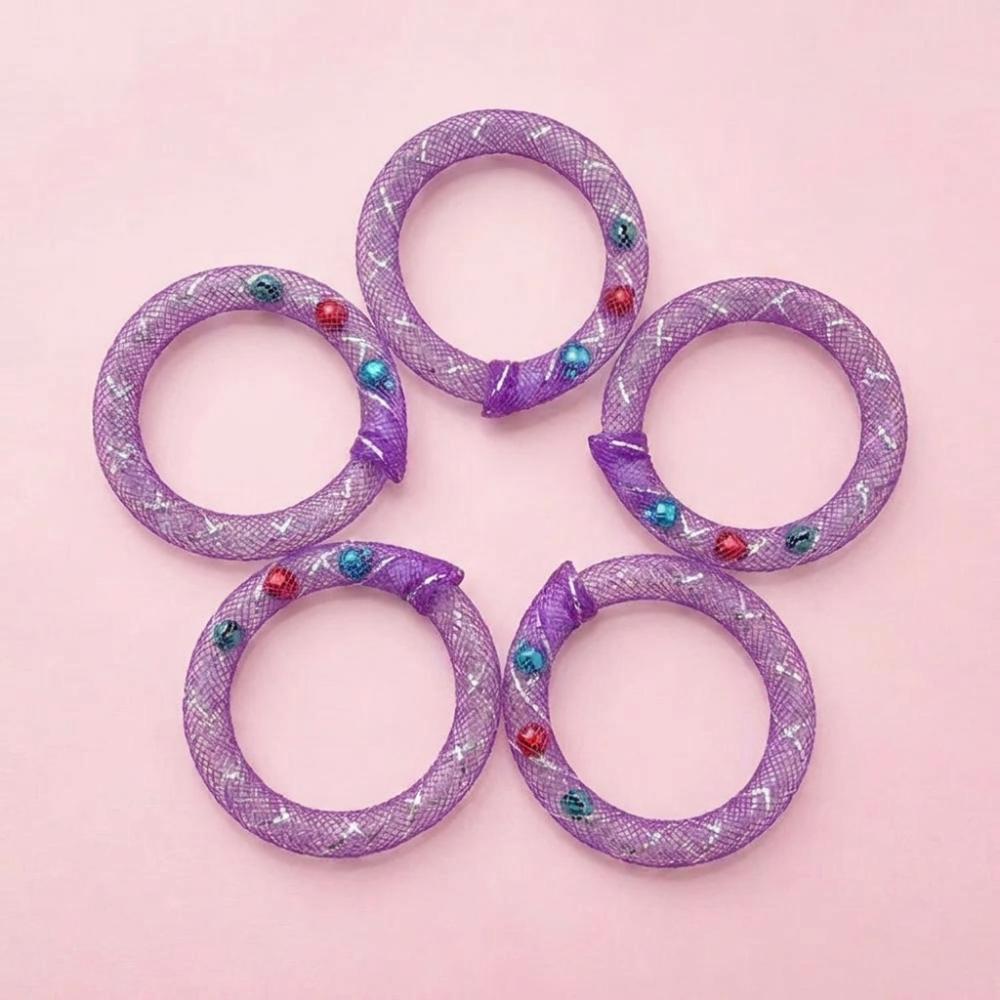 5Pcs Soft Mesh Cat Interactive Grid Tube Bouncing Spring Self Play Cat Toy  Pet Entertainment
