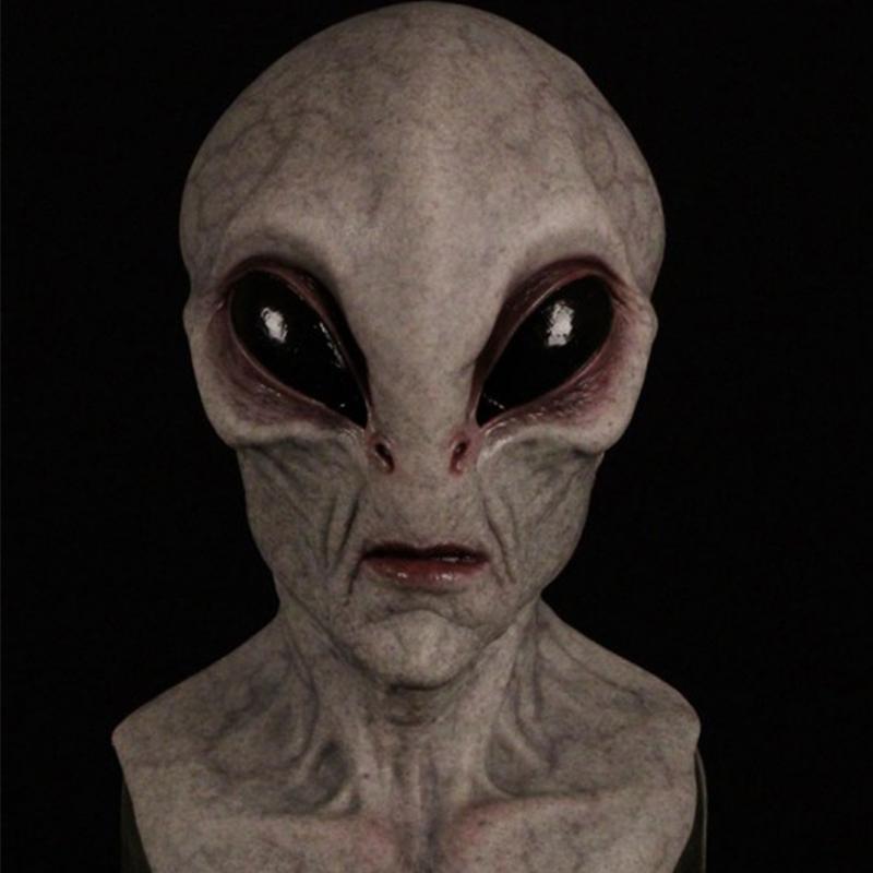 Einzigartiges Design Alien-Maske für Halloween Vollkopf-Alien-Maske mit furchteinflößenden Merkmalen