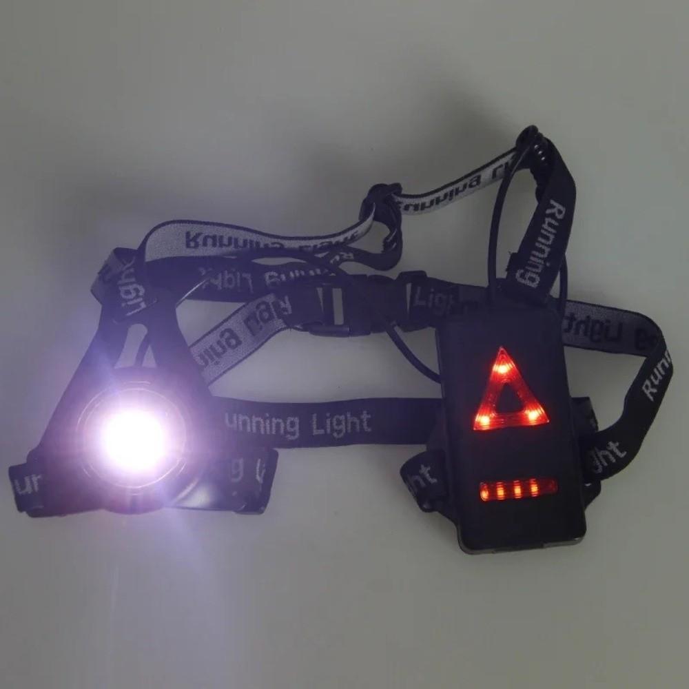 Rechargeable Chest Lamp Adjustable Warning Light Portable Head Flashlight