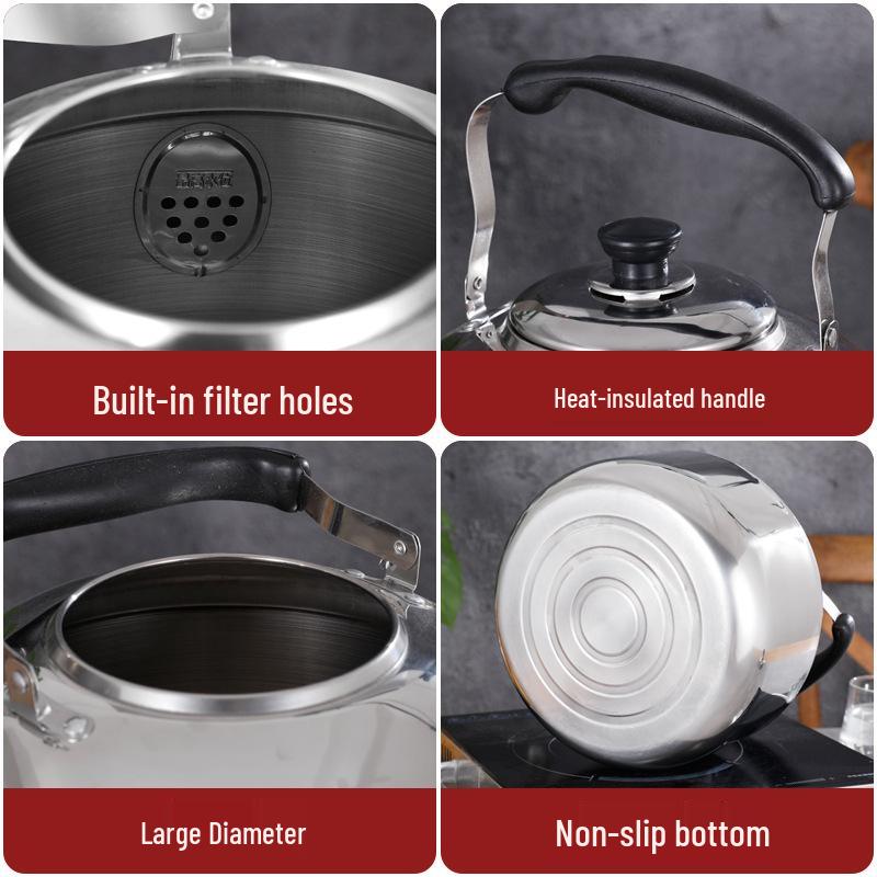 Large Capacity Stainless Steel Food Grade Kettle and Hot Water Teapot