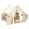 Maison de jeu en bois 6 en 1 - GINGER HOME - Tente, Table, Chaise, Tableau noir - Montessori - Dès 2 ans