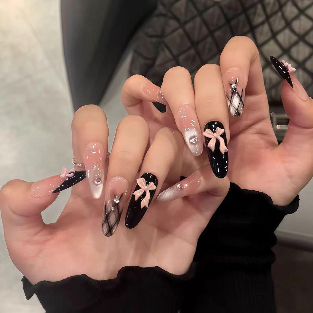 Super Flash Style: High-Class Aura Cat Eye Handmade Nail Tips for Young Ladies