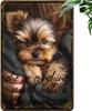 Funny Yorkies Vintage Tin SignCute Animal Wall Decor for Home Cafes Office Store Pubs Club Sign Gift Plaque Tin Sign