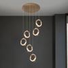 Modern Gold Round large Chandelier duplex villa stair Black chandelier Nordic minimalistchandelier art exhibition hall lamp